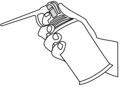 Removing loose dust before contacting an optical surface.